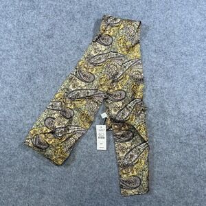Talbots Scarf Womens Yellow Paisley 100% Silk Foral New